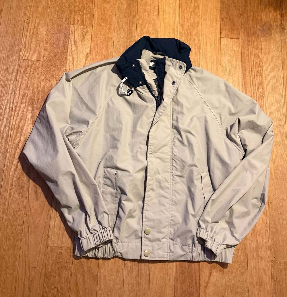 Vintage Tommy Hilfiger Windbreaker Jacket Size S Beige Blue Sailing